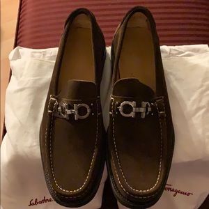 Brown suede Salvatore ferragamo shoes